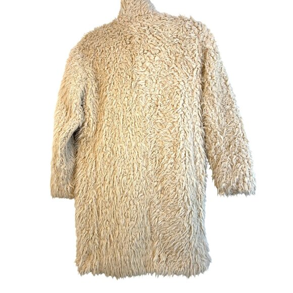 Art Class Youth Girls Tween Faux Fur Teddy Coat XL Beige RR10486 EUC Cozy Shaggy - Picture 6 of 10
